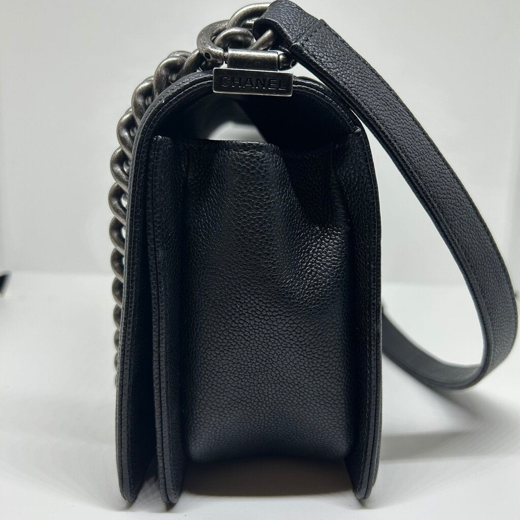Chanel Caviar Leather Old Medium Boy Bag