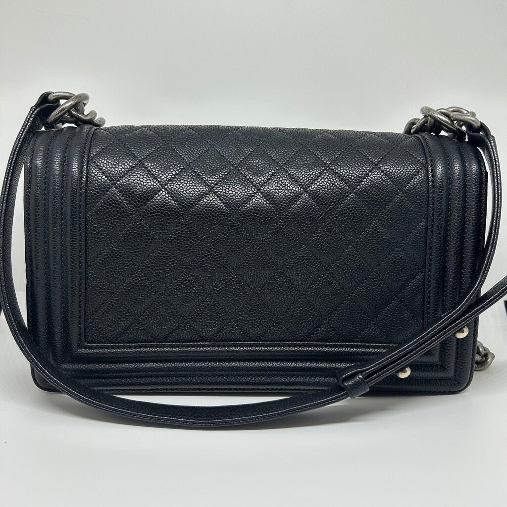 Chanel Caviar Leather Old Medium Boy Bag