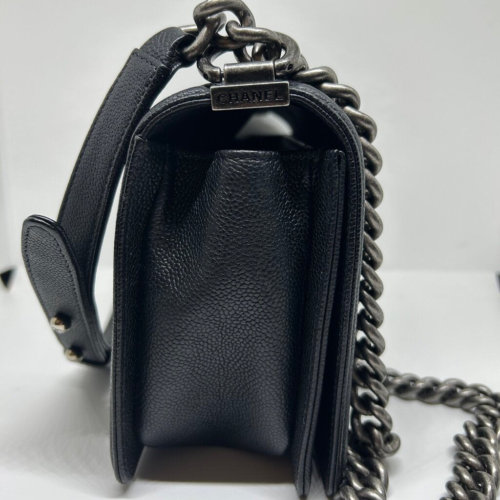 Chanel Caviar Leather Old Medium Boy Bag