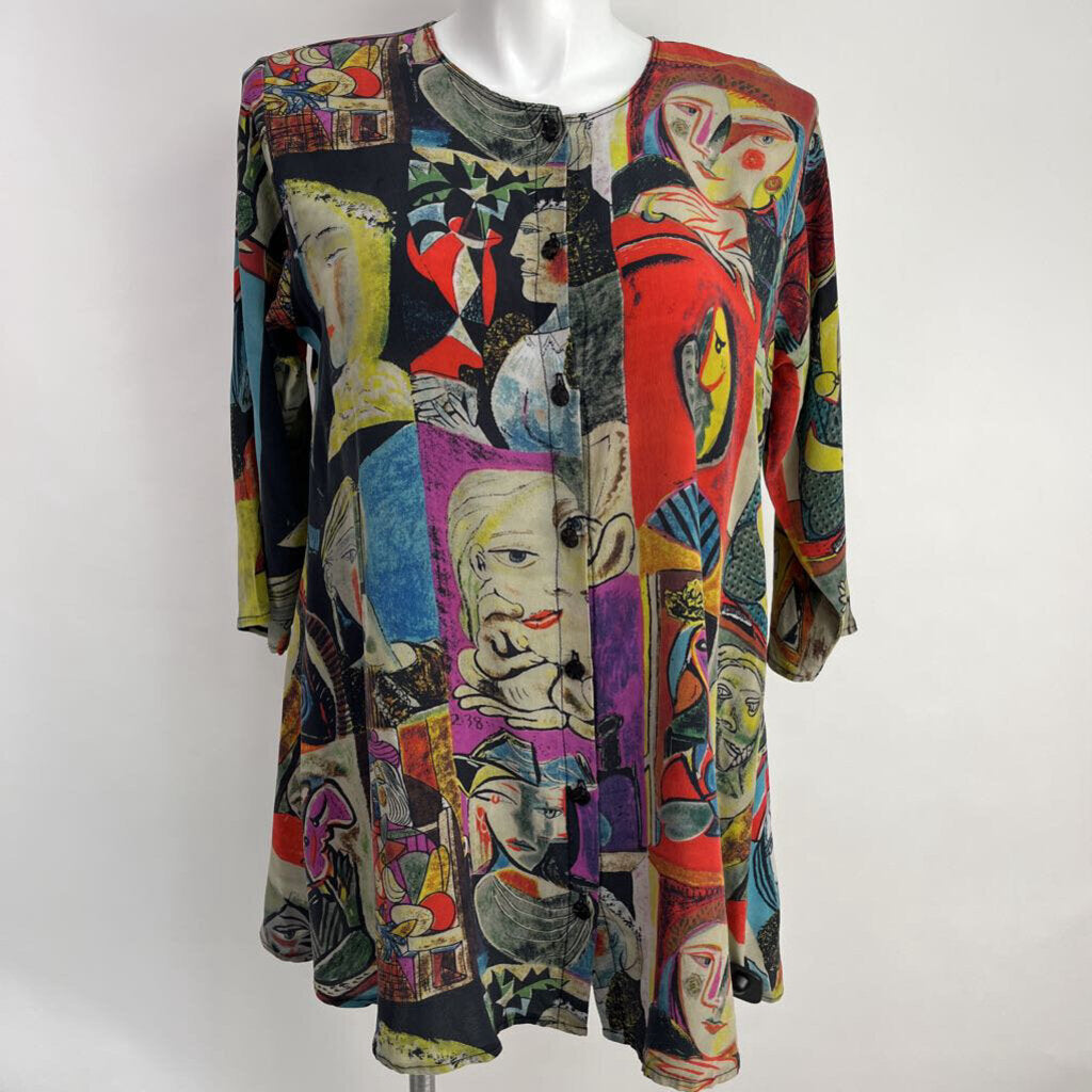 URU 3/4 Slv Silk Tunic