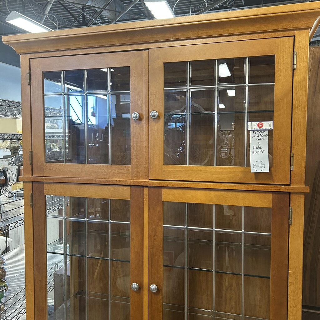 Bassett Wooden & Glass Cabinet