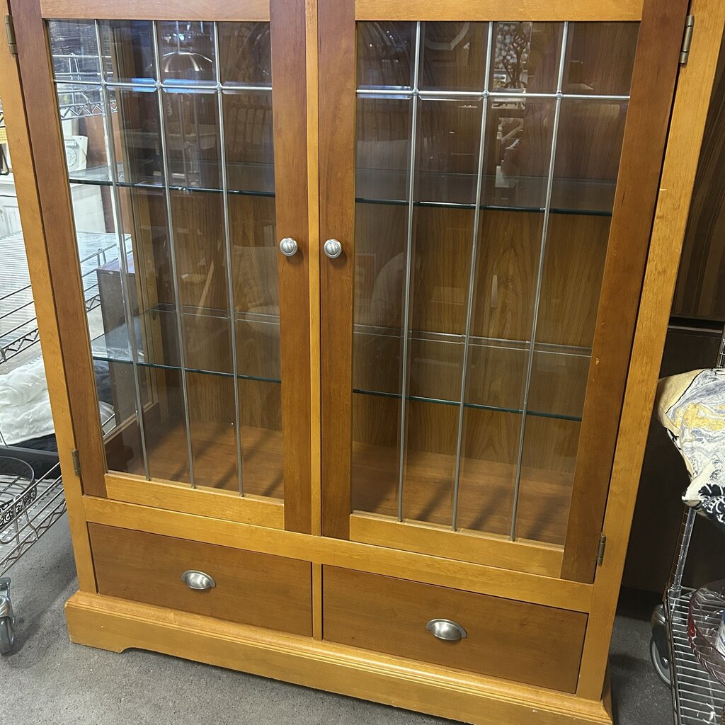 Bassett Wooden & Glass Cabinet