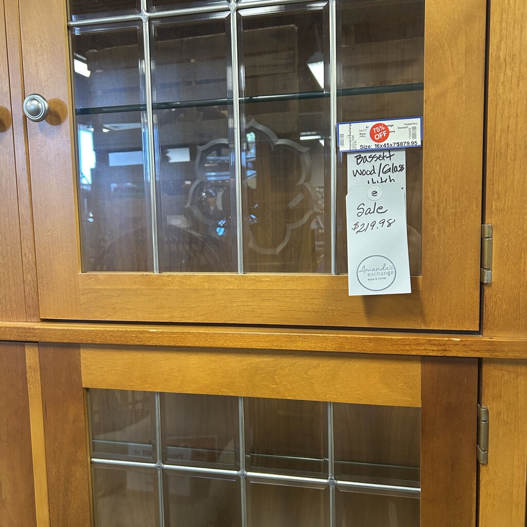 Bassett Wooden & Glass Cabinet