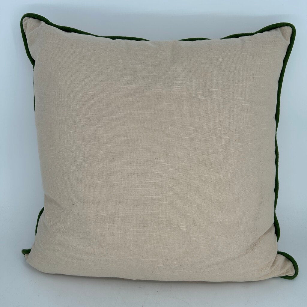 Floral Embroidered Pillow