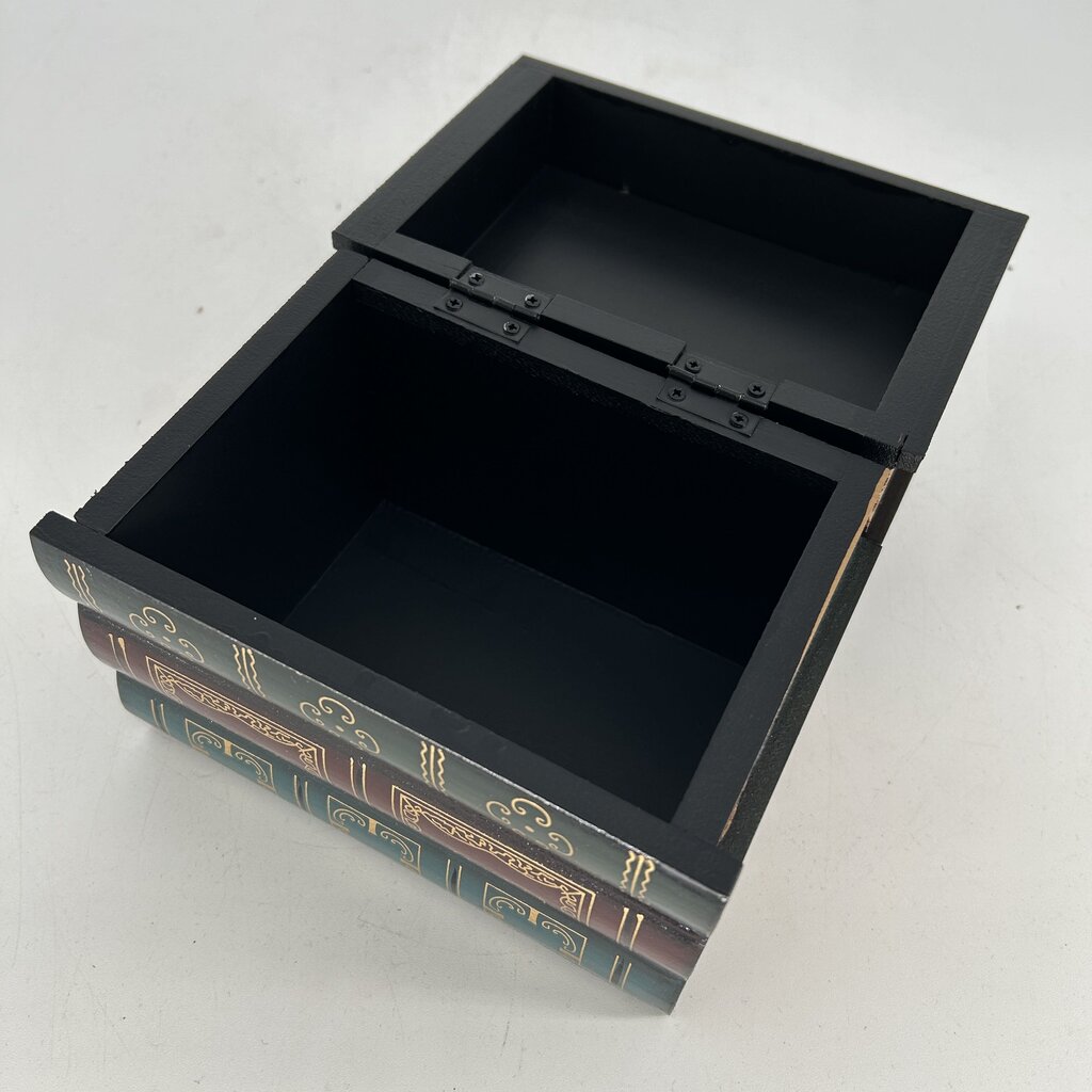 Faux Book Stack Storage Box