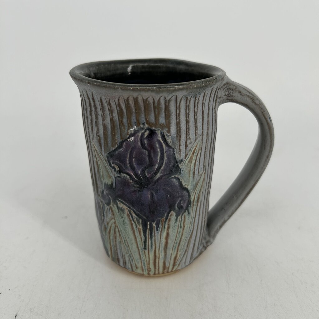 Hand Potted Iris Mug