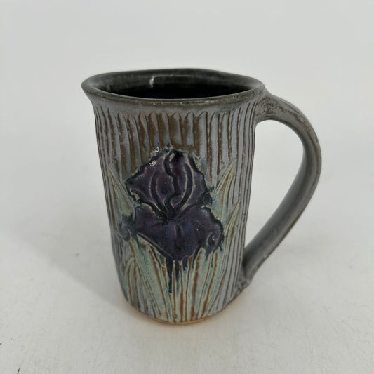 Hand Potted Iris Mug