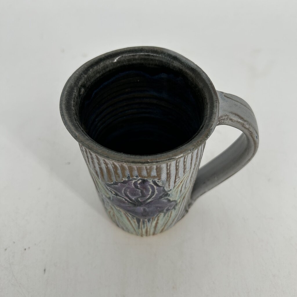 Hand Potted Iris Mug