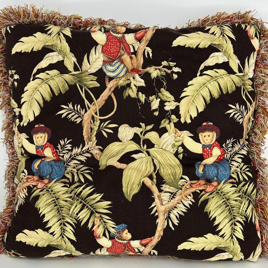 Tropical Palms & Monkeys Pillows