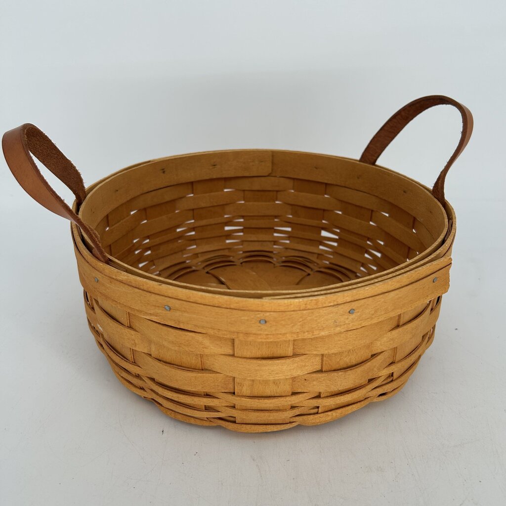 Longaberger Round Basket w Handles