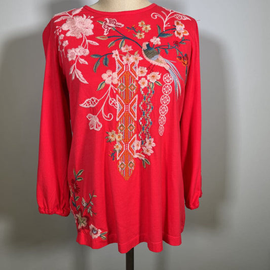 Johnny Was L/s Embroidered Shirt