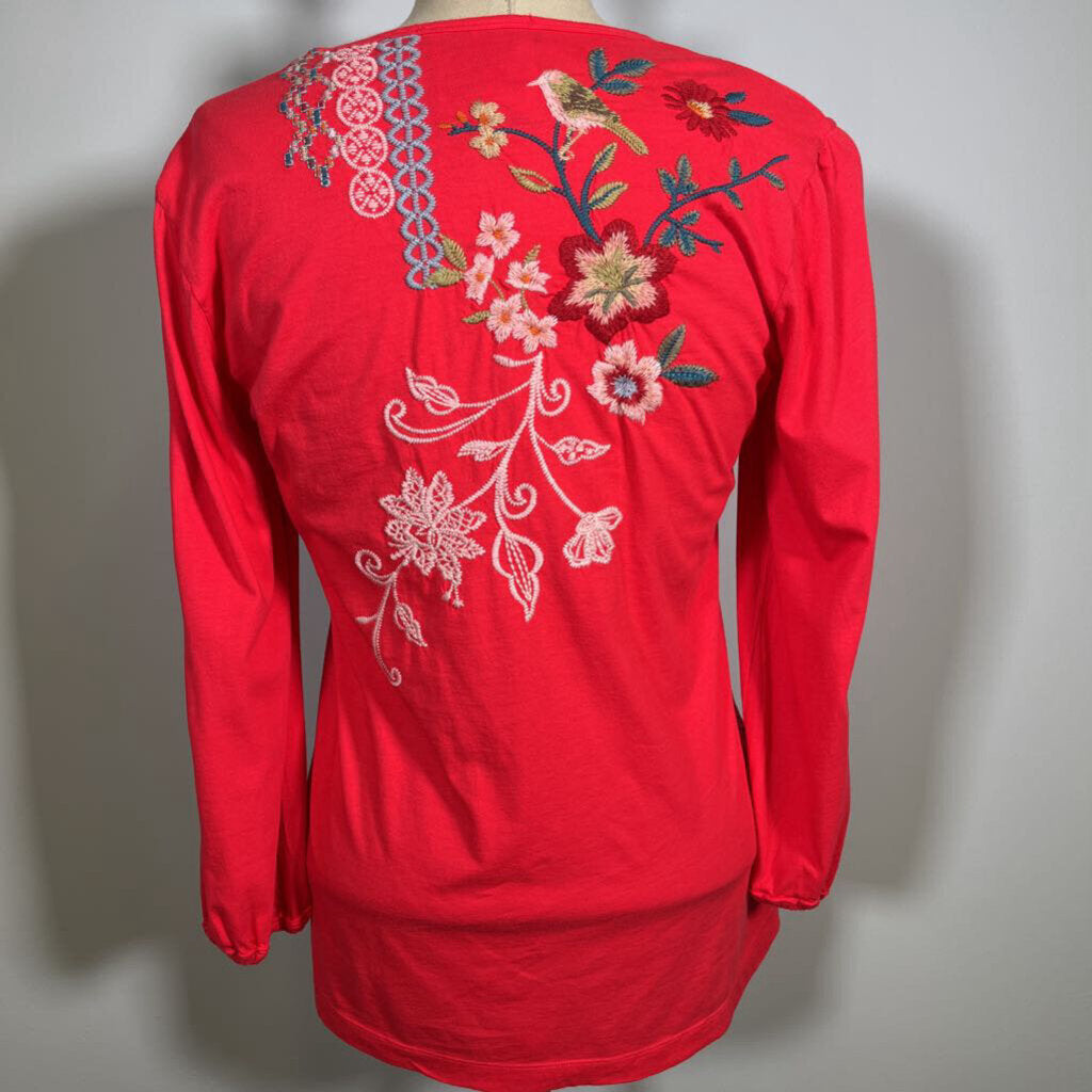 Johnny Was L/s Embroidered Shirt