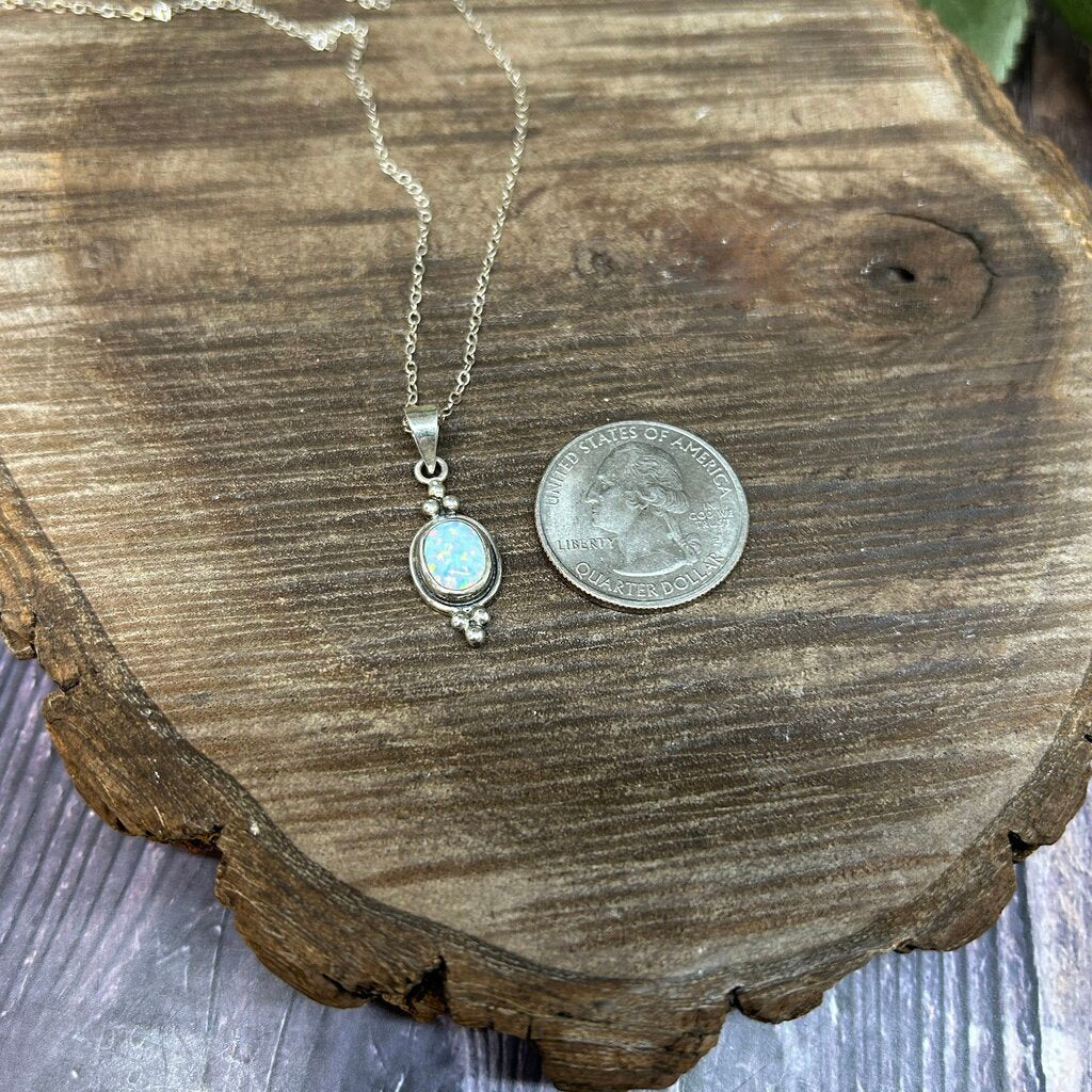 Sterling & Opal Necklace