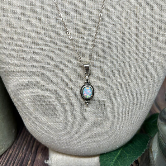 Sterling & Opal Necklace