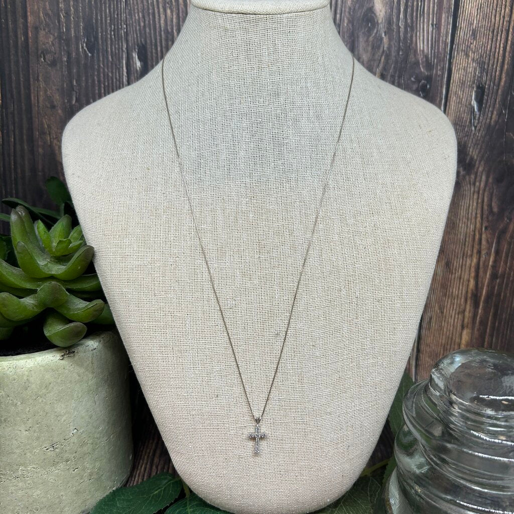 14k Diamond Cross Necklace