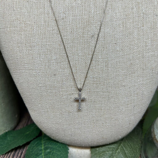 14k Diamond Cross Necklace