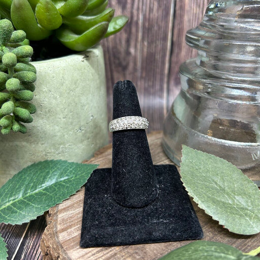 14k Triple Row Diamond Ring