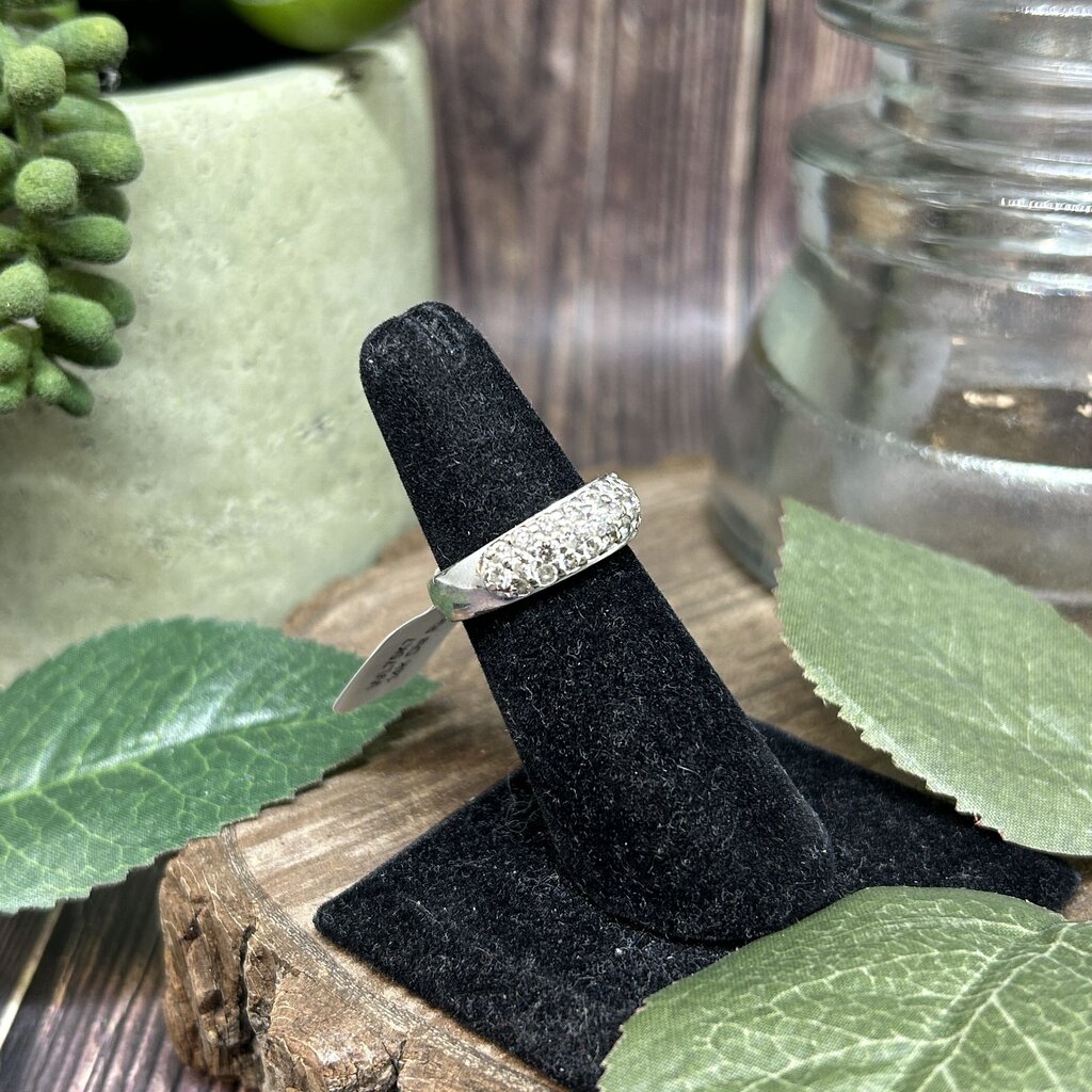 14k Triple Row Diamond Ring