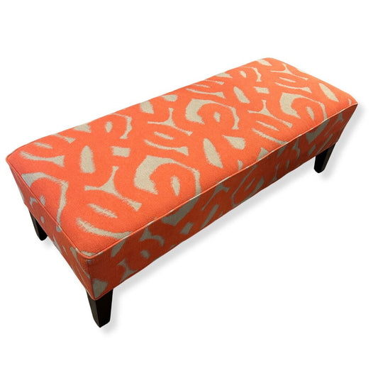 Rowe Squiggle Pattern Ottoman