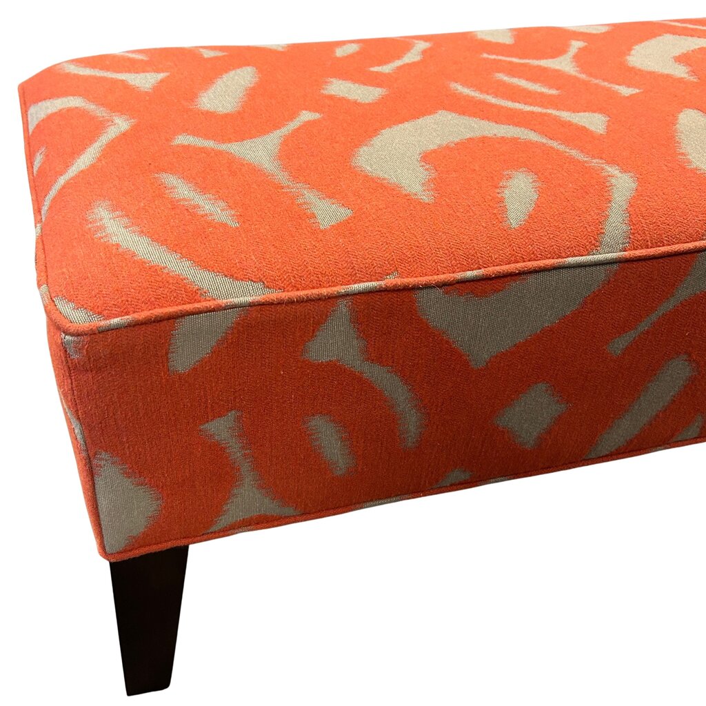 Rowe Squiggle Pattern Ottoman
