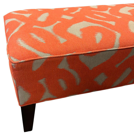 Rowe Squiggle Pattern Ottoman