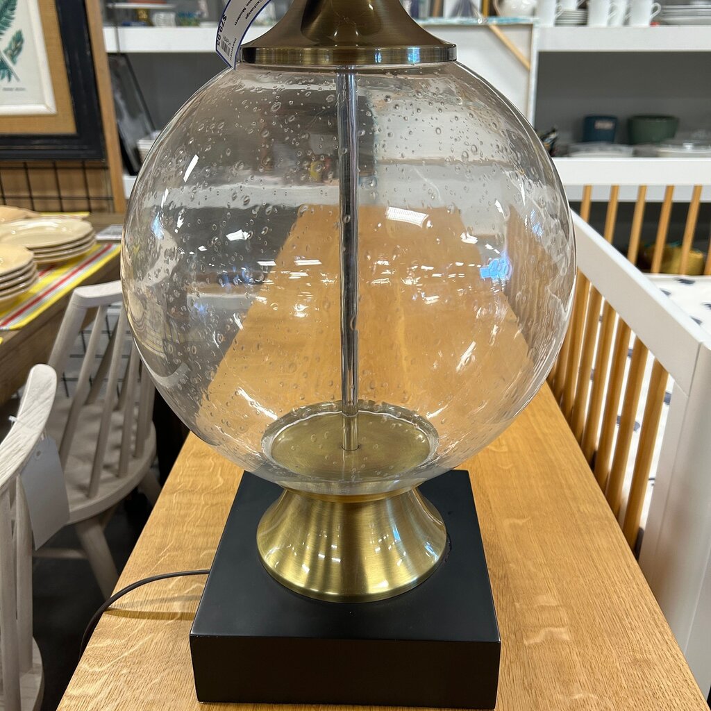 Speckled Glass Base Modern Lamp
