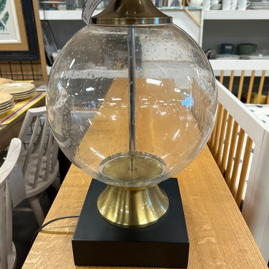 Speckled Glass Base Modern Lamp