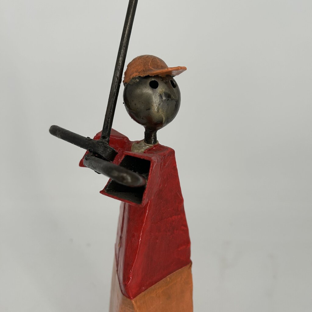 Man w Bat Art Figurine