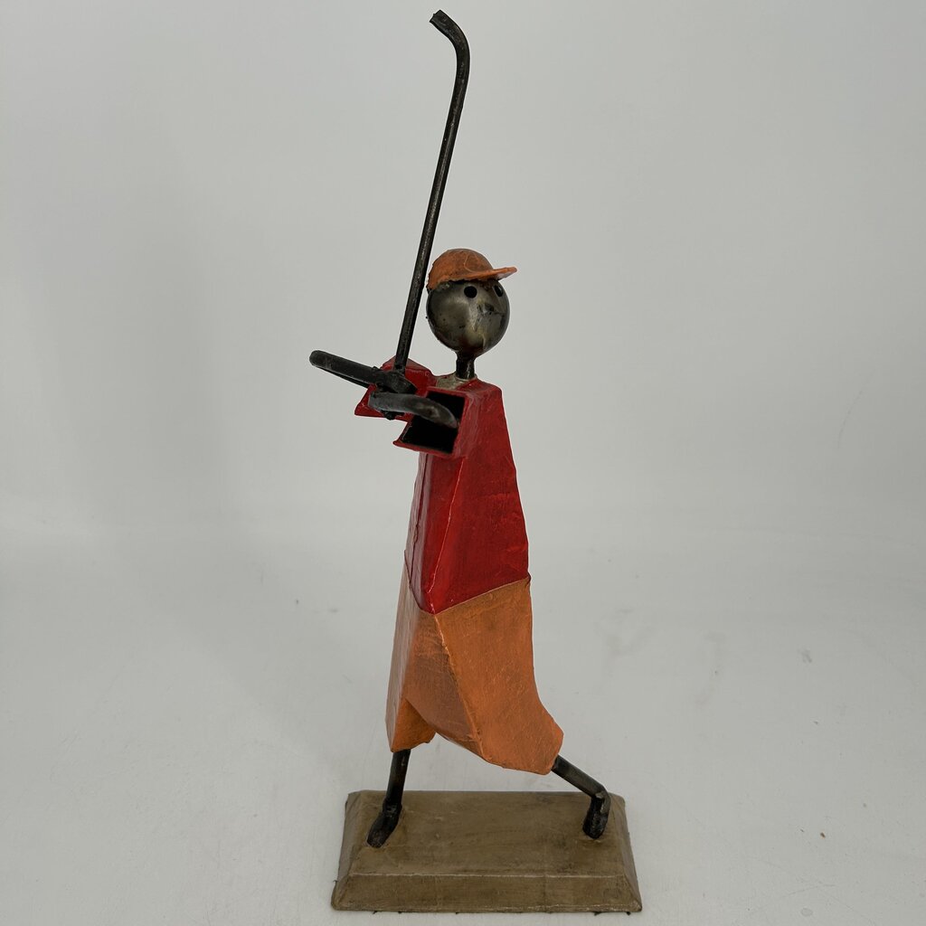 Man w Bat Art Figurine