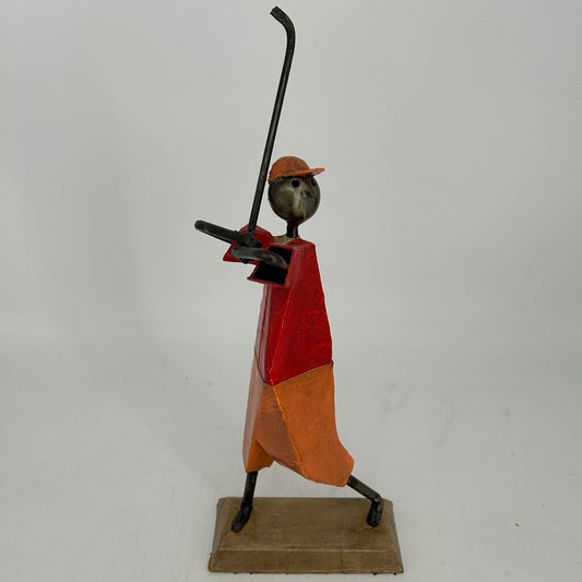 Man w Bat Art Figurine