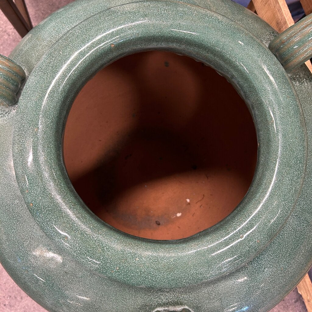 Ceramic Pot on Metal Stand