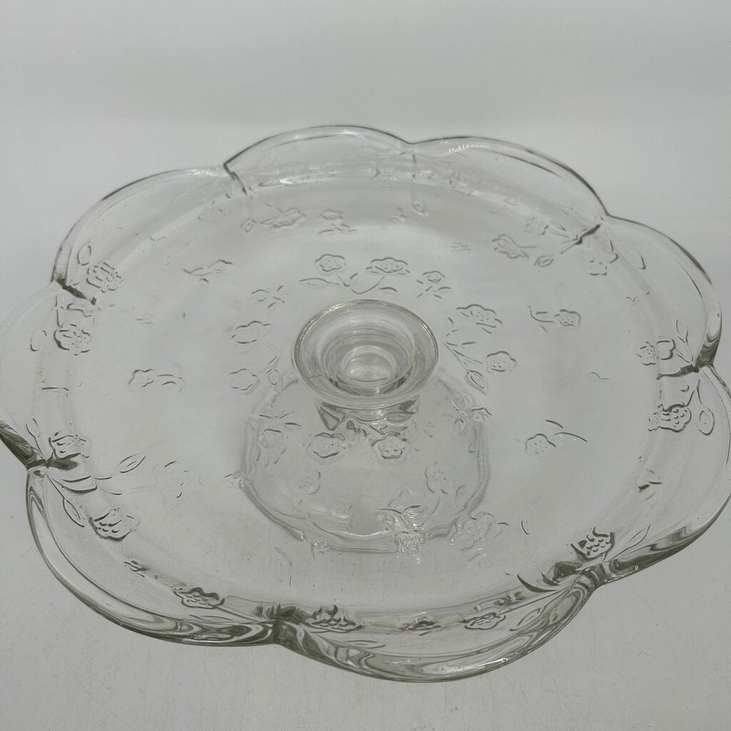 Floral Cake Plate with Cover