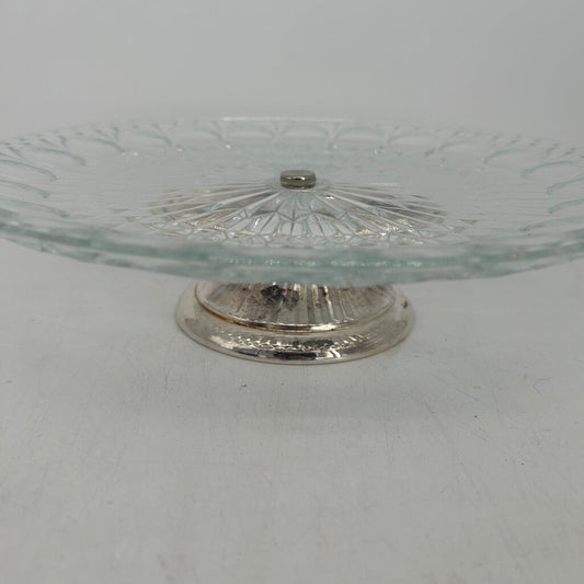 Cake Plate on Silver Stand