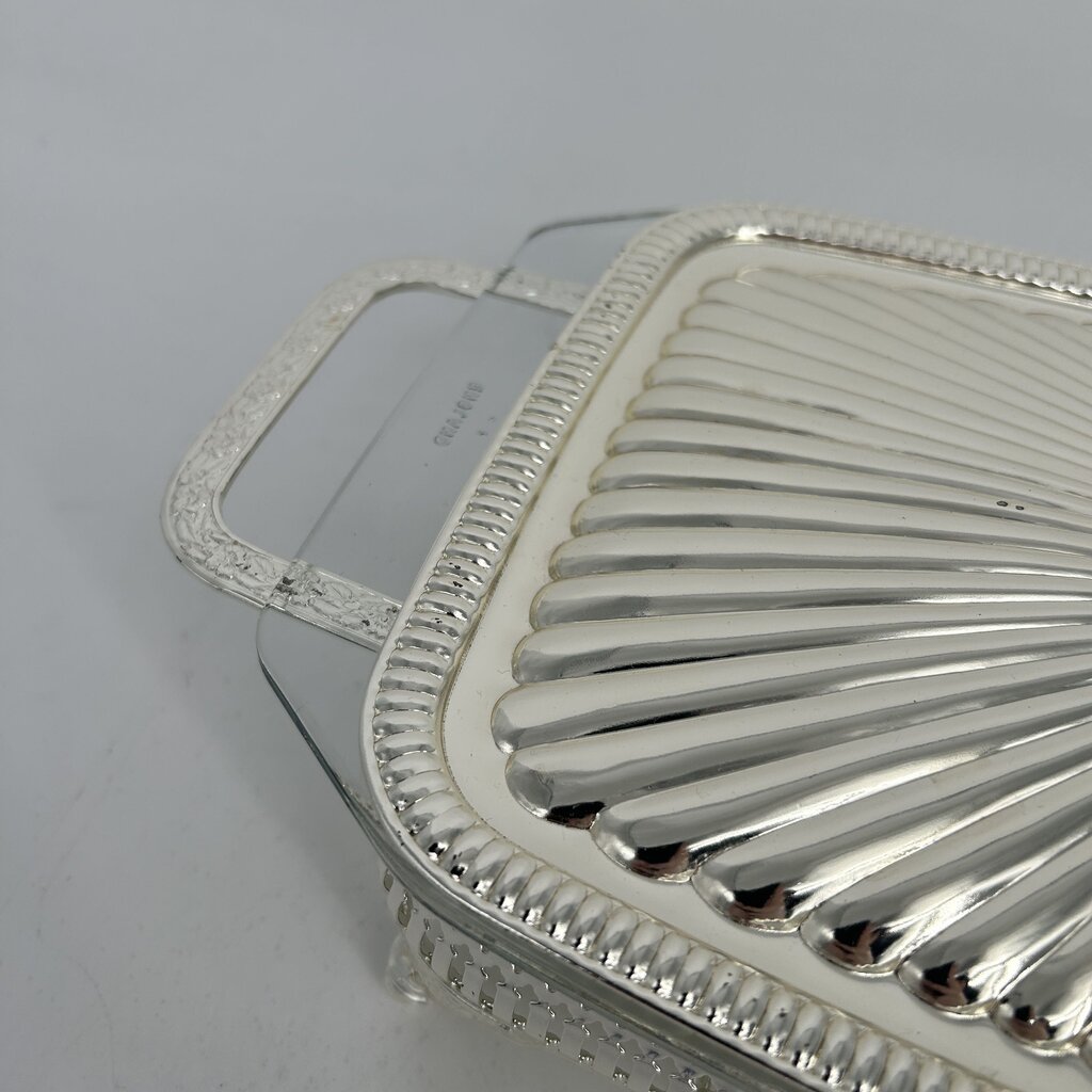 Casserole Dish In Silver Stand