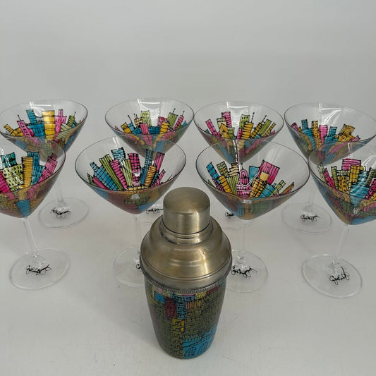 Cynthia Young Painted Martini Set