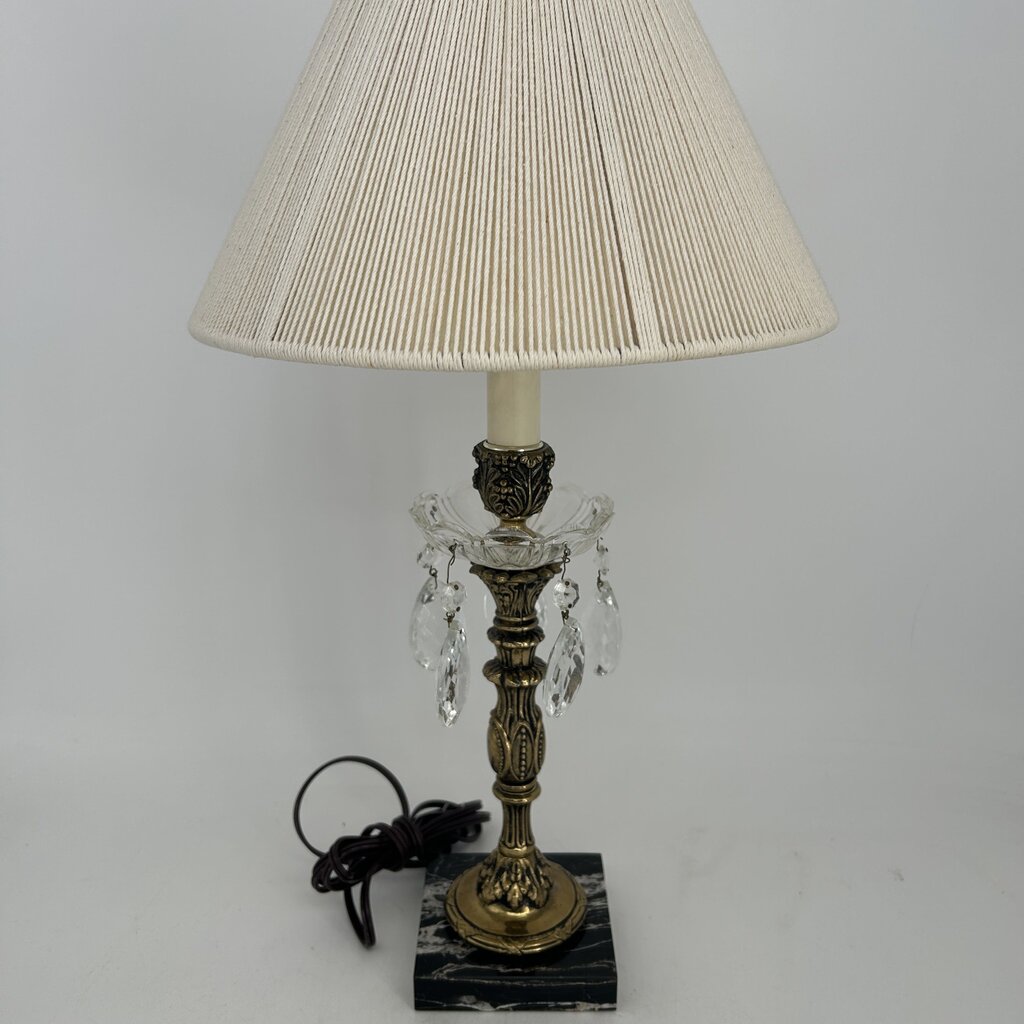 Brass & Crystal Lamp