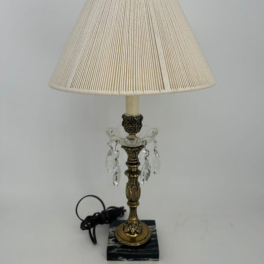 Brass & Crystal Lamp