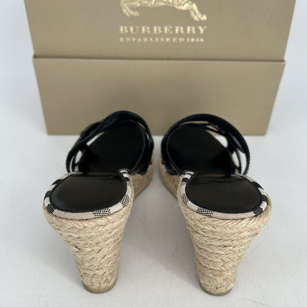 Burberry Espadrille Wedge Sandals