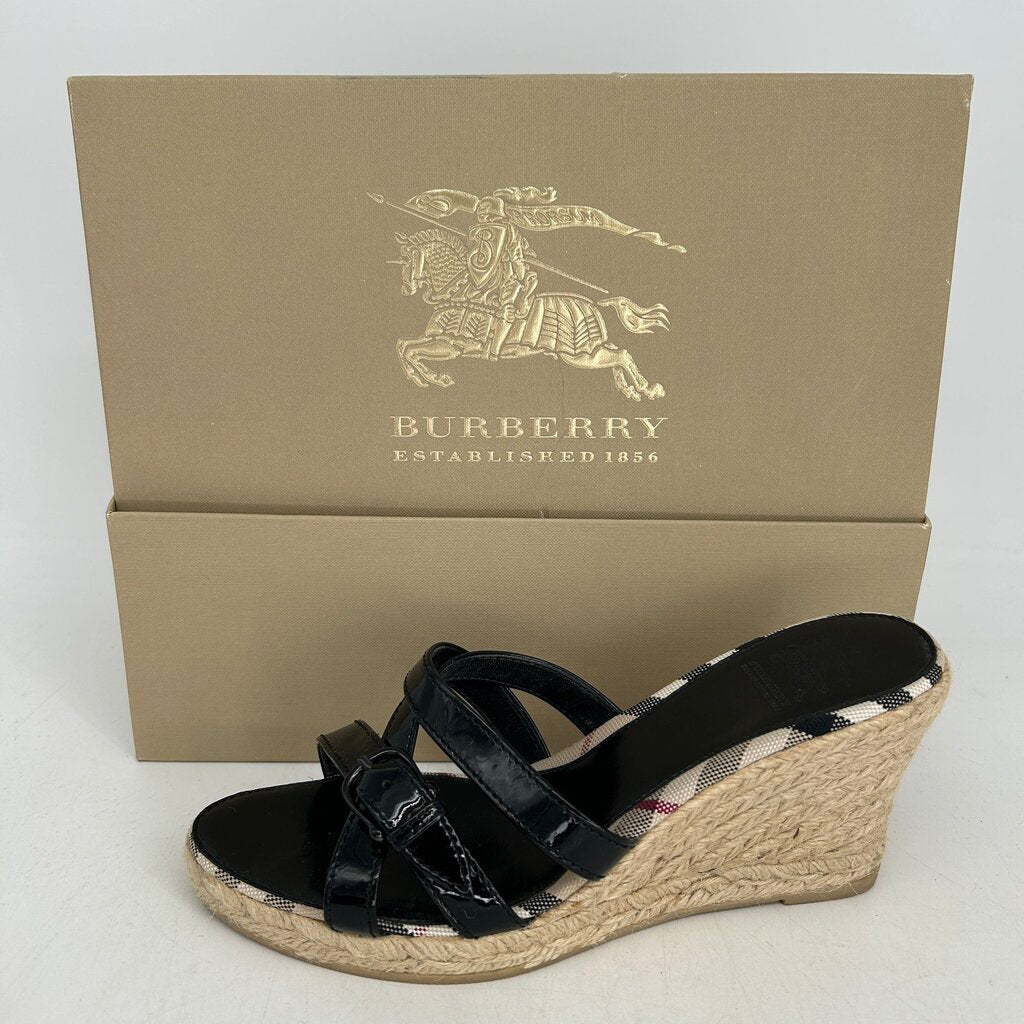 Burberry Espadrille Wedge Sandals