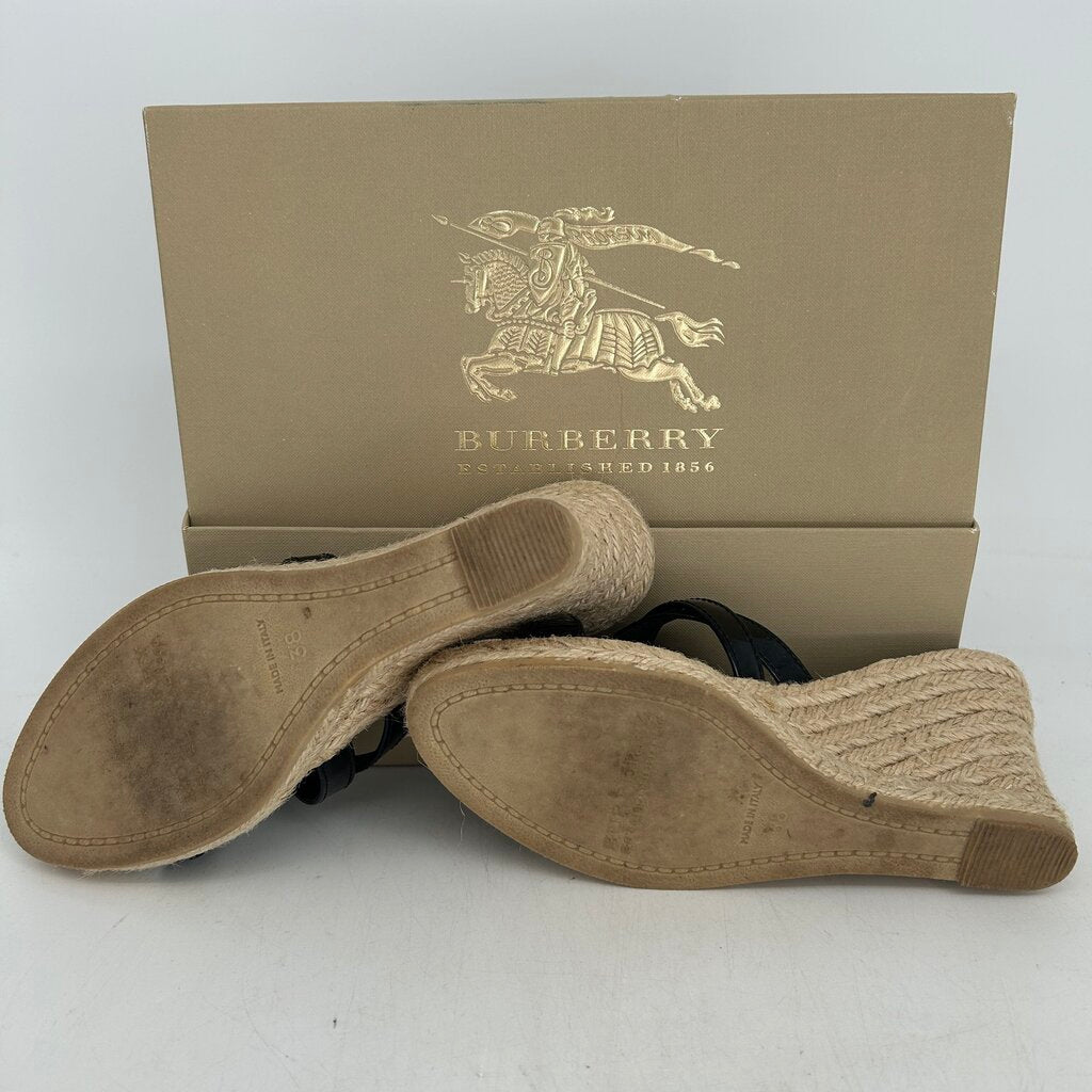 Burberry Espadrille Wedge Sandals