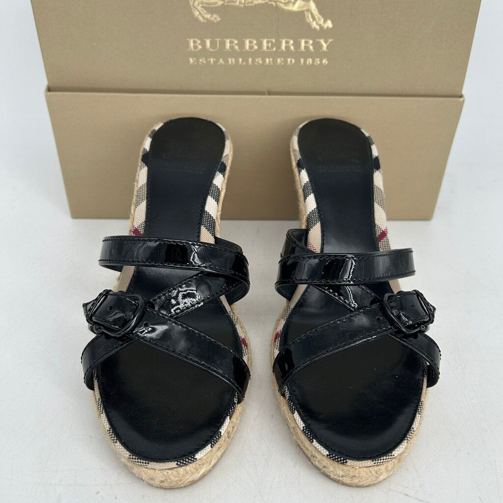 Burberry Espadrille Wedge Sandals
