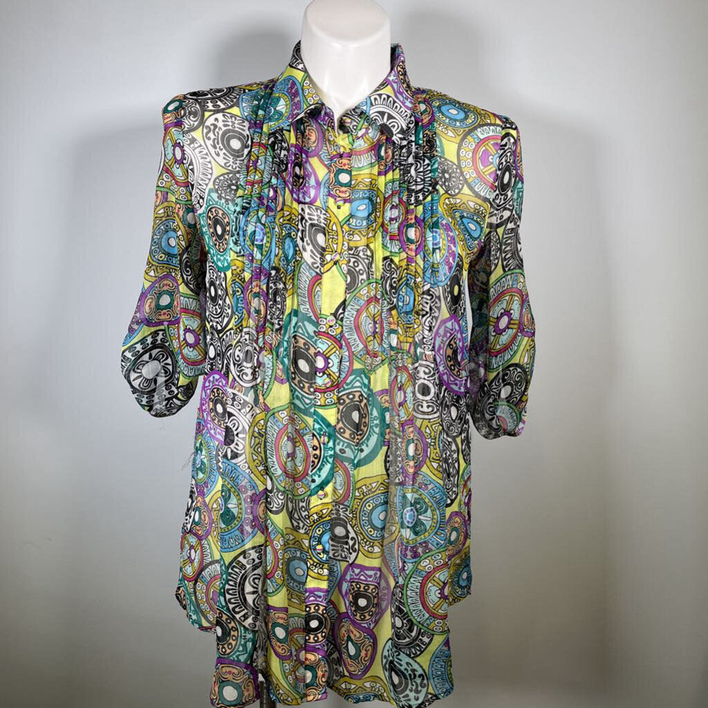 V. Cristina L/s Print Blouse