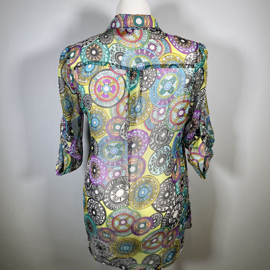 V. Cristina L/s Print Blouse