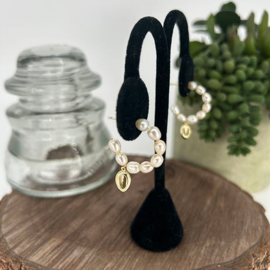 Pearl Hoop Earrings