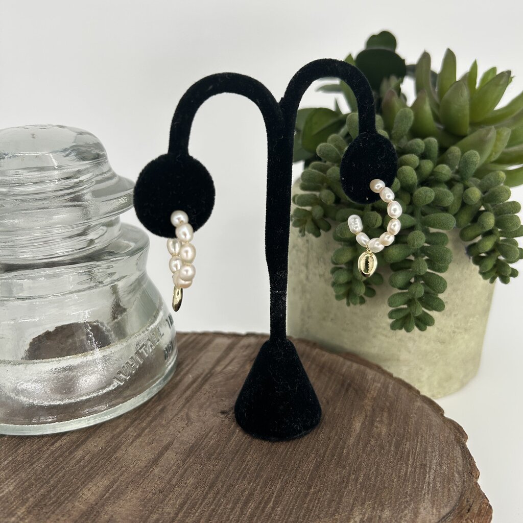 Pearl Hoop Earrings