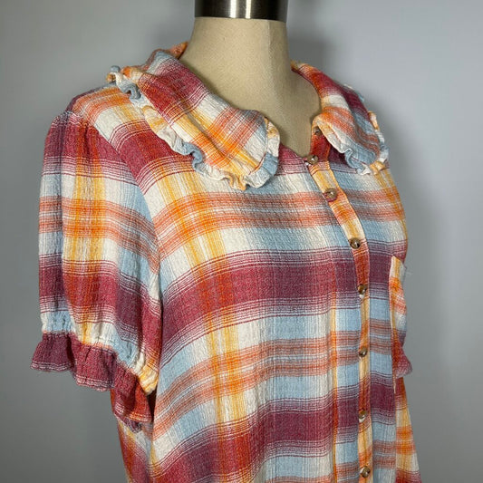 Pilcro S/s Plaid Shirt