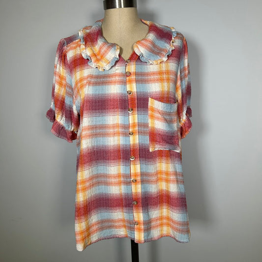 Pilcro S/s Plaid Shirt