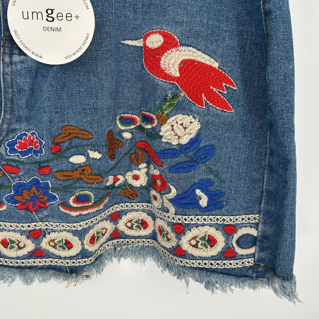 Umgee Embroidered Mini Skirt
