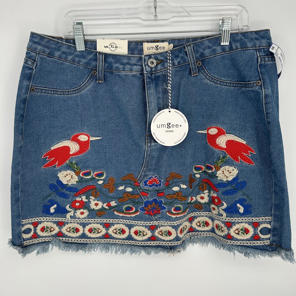 Umgee Embroidered Mini Skirt