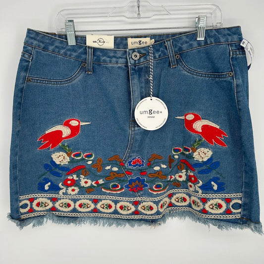 Umgee Embroidered Mini Skirt